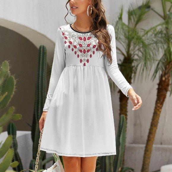 Long Sleeve  Heart Dress All Sizes - Picture 2 of 4